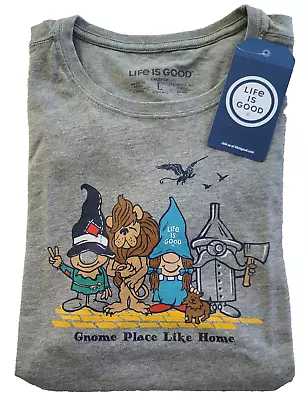 Buy Life Is Good SS Shirt Crusher Tee WIZARD OF OZ GNOMES Dorothy Toto 43in Womens L • 23.46£