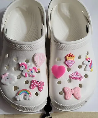 Buy 10 Pcs.  Pink Shoe Charms For Crocs Shoes  • 10.62£