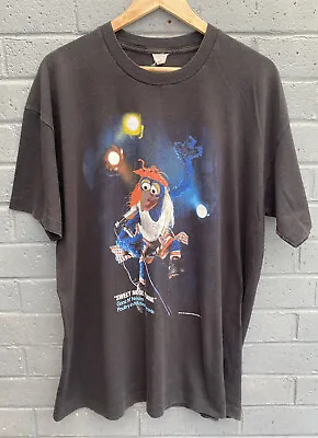 Buy Guns & Roses Rare 1993 Muppets Gonzo Single Stitch Tshirt Black Size Large L • 54.98£