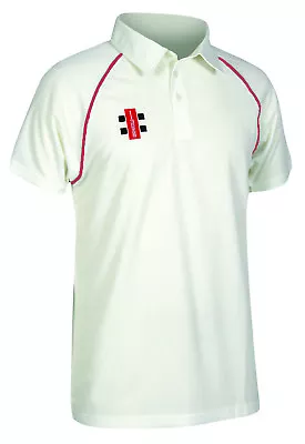 Buy Gray-Nicolls Cricket Matrix Match Shirt - Ivory / Red Maroon Trim - 2XS  XS  XL • 12.99£