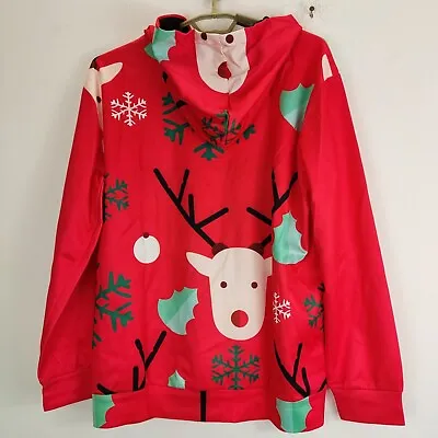 Buy Christmas Mens Hoodie Multicoloured Long Sleeve Front Pocket Size Medium  • 12.99£