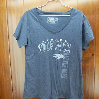 Buy UNR Nevada Wolf Pack Womens 2X V Neck T Shirt Battle Born • 7.27£