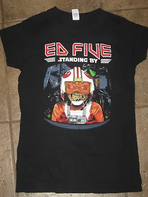 Buy Small Star Wars Iron Maiden Eddie Ed Five Standing By Rebel X Wing Pilot T Shirt • 18.89£