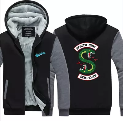 Buy Riverdale Serpents Hoodies Men Jackets 2019 Fleece Winter Warm Thick Sweatshirts • 45.29£