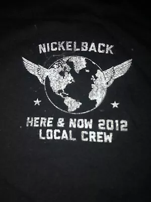 Buy Vintage T Shirt - Nickelback Here & Now Local Crew Black 2012 XL Band Merch • 49.62£