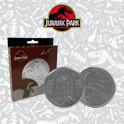 Buy Jurassic Park Drinks Cork Coaster Set Of 4 Coasters Gift Idea Movie Merch RARE • 13.48£