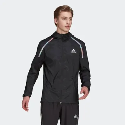 Buy Adidas Marathon Running Jacket Mens Fitness Lightweight WIND.RDY Top • 63.99£