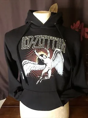 Buy Led Zeppelin Icarus Burst Black Pull Over Hoodie - Fruit Of The Loom Tag / Label • 21.01£