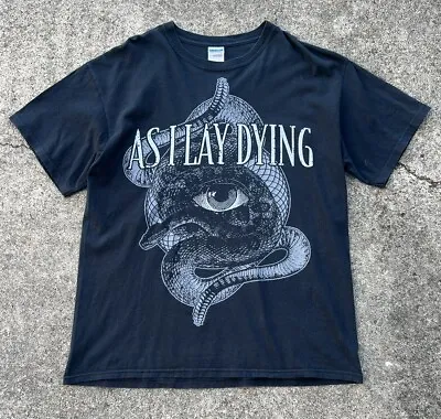 Buy VINTAGE Y2K As I Lay Dying Band Tee Shirt Large Mens Metal Grunge Music RARE • 48.96£