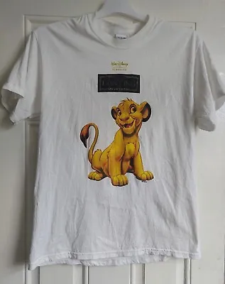 Buy Disney Simba Lion King Promo White Short Sleeve Tshirt Size L • 35£