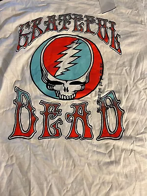 Buy Grateful Dead T Shirt New W Tags Mint White Deadhead Logo Jerry Garcia XL Psych • 10.42£
