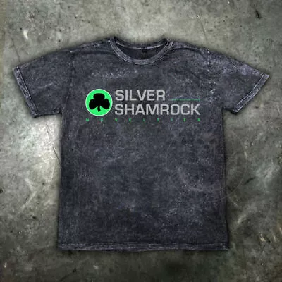 Buy Silver Shamrock Distressed Mens Halloween Michael Myers Horror Movie T Shirt • 21.99£