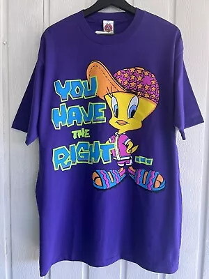 Buy Vintage 90s Looney Tunes Tweety Bird “you Have The Right To My Opinion” Humor • 46.96£