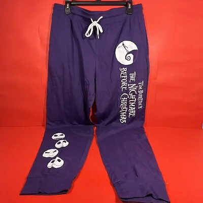 Buy Disney The Nightmare Before Christmas Jogger Pants Size Lg Purple NEW • 24.32£