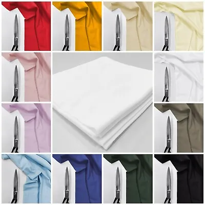 Buy Cotton Flannel Fabric Premium Plain 100% Brushed Wynciette Dressmaking Material • 1£