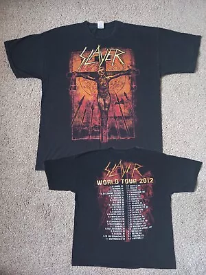 Buy Vintage Slayer 2012 Tour T-Shirt - Size XL - Heavy Thrash Metal Metallica Exodus • 18.99£