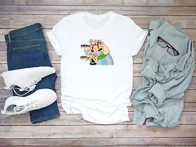 Buy Asterix And Obelix  Short Sleeve White Men T Shirt F165 • 9.92£