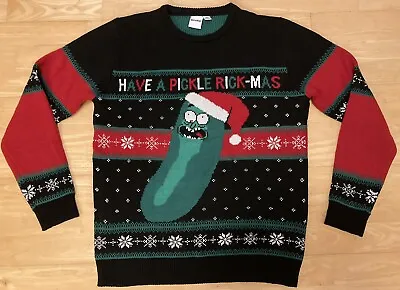 Buy Large 43  Chest Rick And Morty Christmas Ugly Jumper / Sweater Difuzed Pickle  • 29.99£