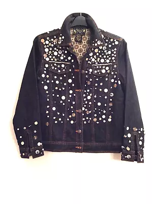 Buy Precious Denim Pearl & Diamante 'Pearly Queen' Style Denim Jacket.Small UK 10-12 • 29£