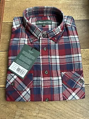 Buy Deerhunter Marvin Flannel Check Casual / Country Men’s Shirt Size L Red / Blue • 24.99£