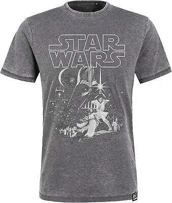 Buy Star Wars Men T-Shirt Tonal Classic Poster Cotton Retro Vintage Style Tee Shirt • 22.95£