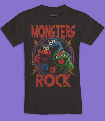 Buy Men's Sesame Street Monsters Of Rock T-Shirt S M L XL XXL Retro Tees Band Shirt • 19.99£