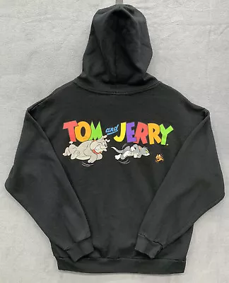 Buy Tom And Jerry Sweater Womens Large Black Hoodie Pullover Sweatshirt Ladies • 28.30£
