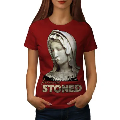 Buy Wellcoda Stoned Blunt Stoner Womens T-shirt, Ancient Casual Design Printed Tee • 15.99£