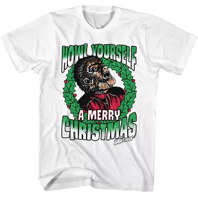 Buy Universal Monsters Movie Wolfman Howl Yourself A Merry Christmas Men's T Shirt • 41.11£