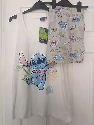 Buy Ladies Disney Stitch 2 Piece Summer Shorts Pyjama Set Size  16/18 ❤️BNWT • 5.99£