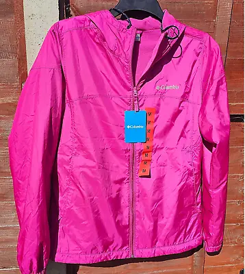 Buy Womens Columbia Fleece Lined Windbreaker Hooded Jacket Coat Size Medium • 26.67£