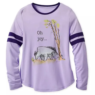 Buy Disney Store Women Eeyore Long Sleeve T-Shirt Tee Top Size XS Purple • 16.40£