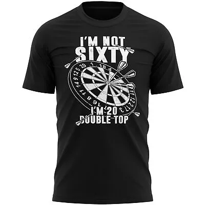 Buy 60th Birthday Darts T Shirt Funny Dartboard 20 Double Top Gift Idea For Grand... • 15.99£