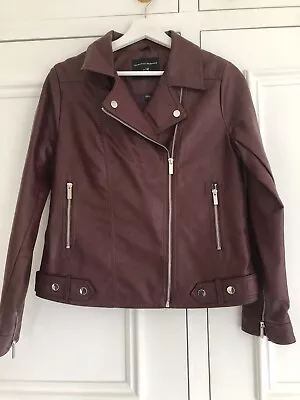 Buy Ladies Dorothy Perkins Faux Leather Biker Jacket 12 • 16.50£