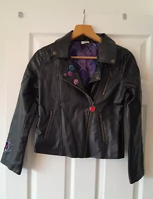 Buy Disney Store Descendants Black Leather Style Mal Jacket Age 13 • 19.99£