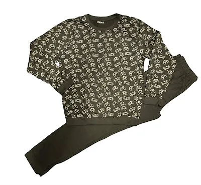 Buy Mens Gaming Pyjamas Set Long Pjs Nightwear Sizes M-XXL Black • 9.99£