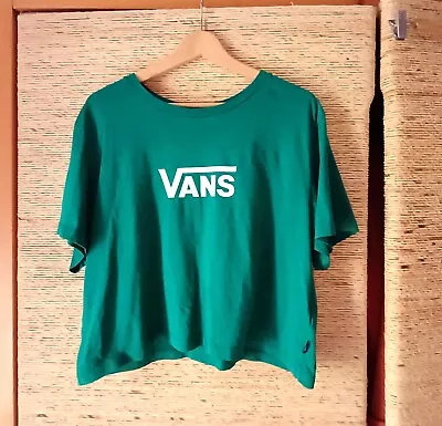Buy Vans Womens T Shirt Size L, Green With Logo • 6.99£