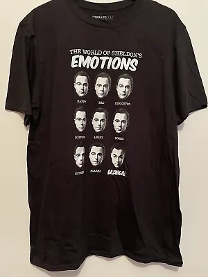 Buy Big Bang Theory Sheldon’s Emotions Large T-Shirt TV Comedy Sci-Fi Absolute Cult • 10£