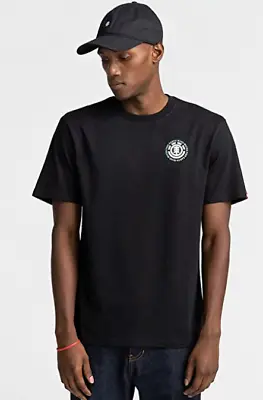 Buy Element Mens Seal T Shirt.new Black Cotton Short Sleeved Backprint Tee Top W22 • 24.99£