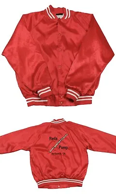 Buy Vintage Varsity Jacket Made In USA | Large | Retro College Satin Zip Lined AQ05 • 25.59£