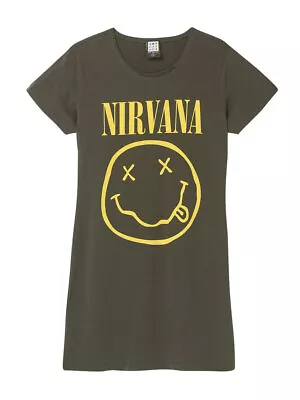 Buy Amplified Nirvana Smiley T-Shirt Dress • 28.95£
