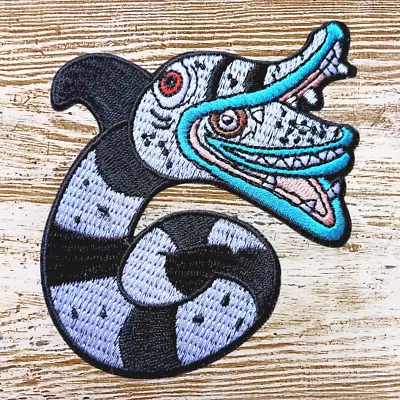 Buy Sandworm Monster Patch Iron-on Embroidered Applique Beetlejuice Movie Film Goth • 2.95£