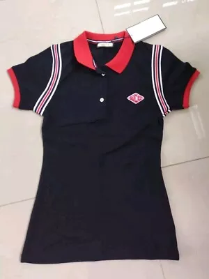 Buy Wow Ladies Form Fitting Black Red Gucci T Shirt Polo Top S 8 10 NEW Tags • 9.99£