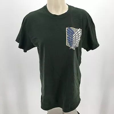 Buy Attack On Titan Scout Regiment T-Shirt Womens M Green Short Sleeve Crew Neck • 15.92£
