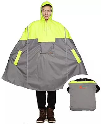 Buy SudaTek NEW Lightweight Cycling Rain Poncho Bike Hooded Raincoat Rain Cape And • 29.79£