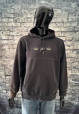 Buy Adidas Brown / Black Trefoil Men’s Jacket Hoodie Size Large • 19.99£