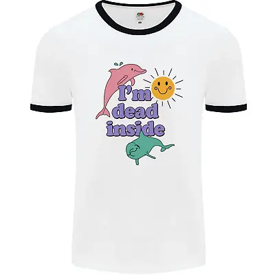 Buy Im Dead Inside Dolphins Sunrise Mens Ringer T-Shirt • 8.99£
