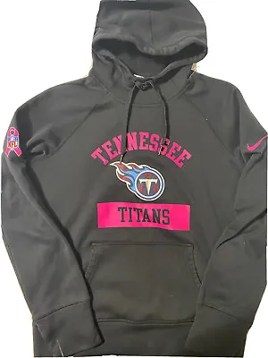 Buy NIKE S Tennessee Titan Hoodie Top Therma Fit Sweatshirt Black Pink Thumbholes • 28.31£