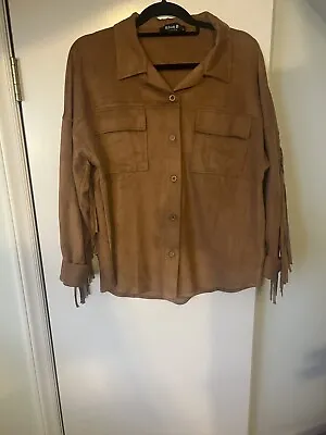 Buy Blue B Collection Western Jacket Shirt Fringe  Medium Button Brown Yellowstone • 22.63£