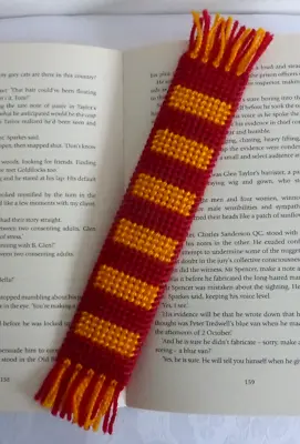 Buy Harry Potter GRYFFINDOR Style Scarf . Handmade Bookmark. Unique Book Lover Gift • 4.95£